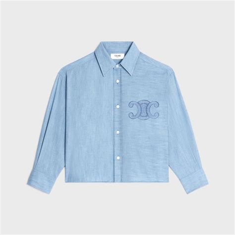 cheap celine shirt|celine cropped boyfriend shirt.